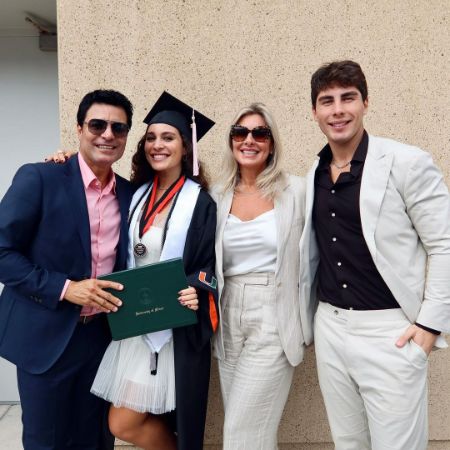 Chayanne and Marilisa Maronesse with their son, Lorenzo Valentino Figueroa and daughter, Isadora Sofia Figueroa. 